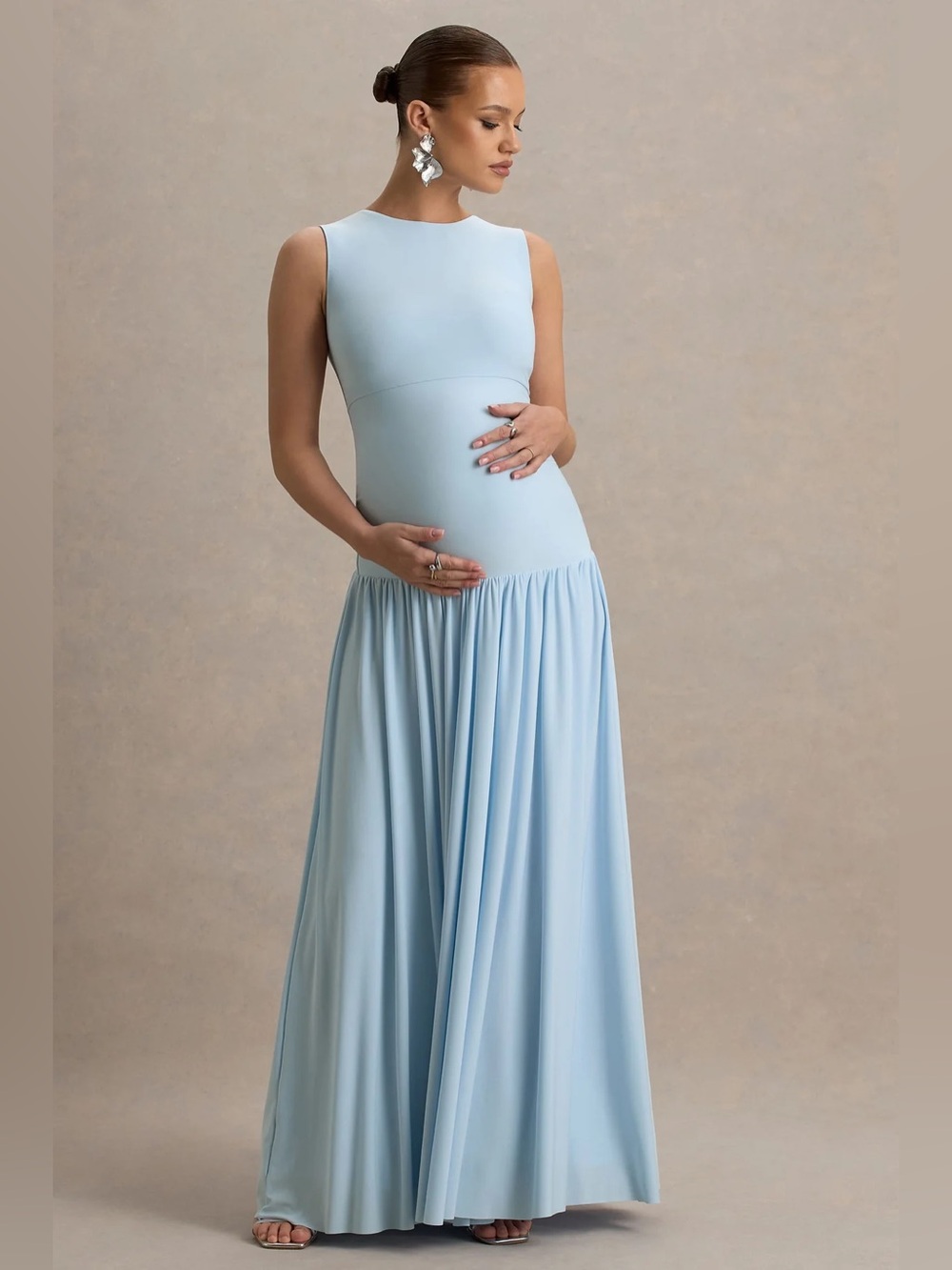 Club L London Light Blue Maxi Dress